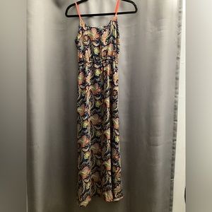 C hice spaghetti strap maxi printed dress